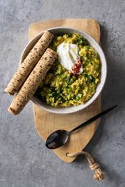 Curried Coconut Lentil and Rice Porridge