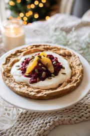 Dutch Baby Pancake with Cranberry Orange Compote
