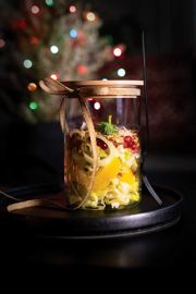 Fennel, Orange, and Savoy Cabbage Salad with Mint and Pomegranate