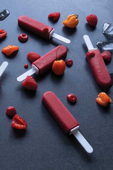 Spicy Raspberry Habanero Ice Pops