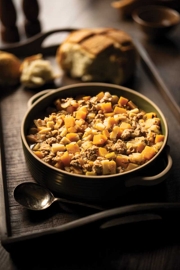 Winter Harvest Turkey Sausage, Bean, and Cider Stew